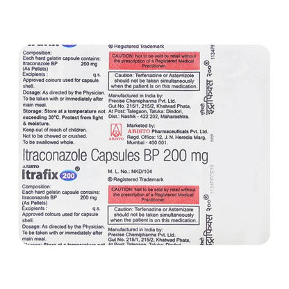ITRAFIX 200mg Capsule 8's