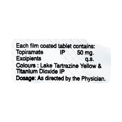 Topamed 50mg Tablet 10'S