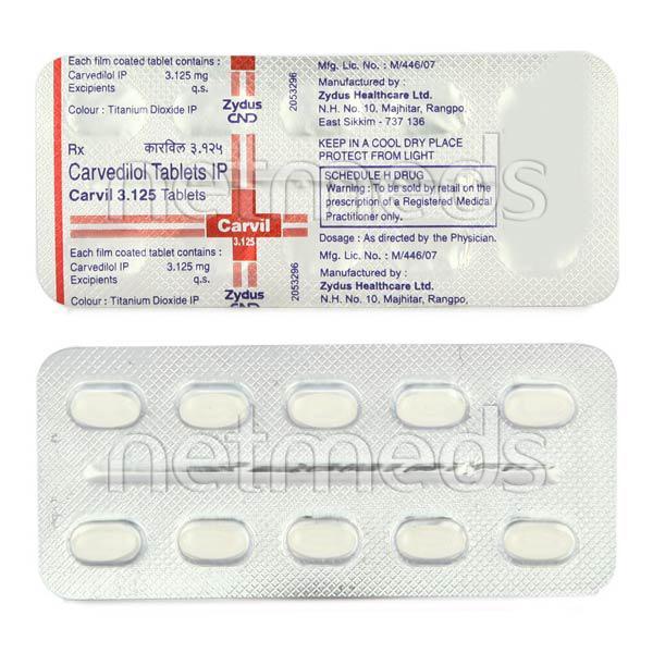 Carvil 3.125mg Tablet 10'S