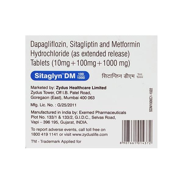 SITAGLYN DM 100/1000 Tablet 10's