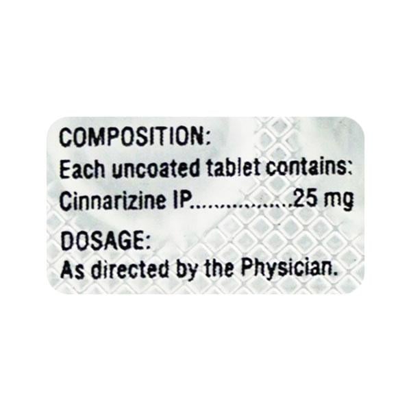 Cinzan DT 25mg Tablet 10'S