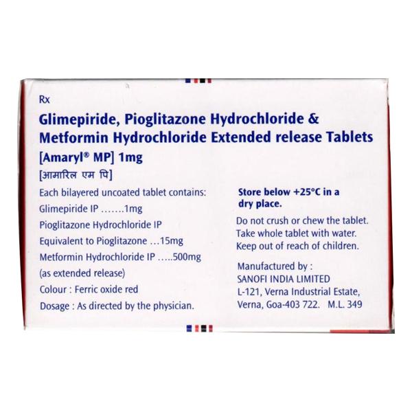 AMARYL MP 1mg Tablet 20's