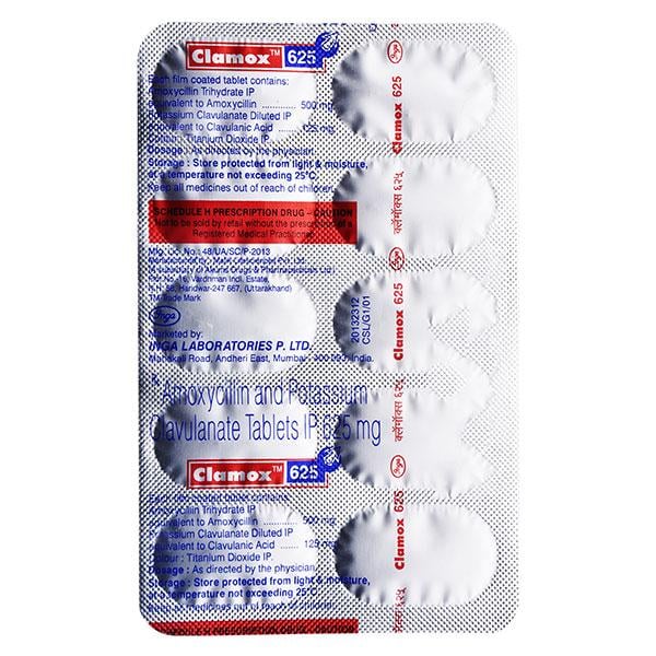 CLAMOX 625 Tablet 10's