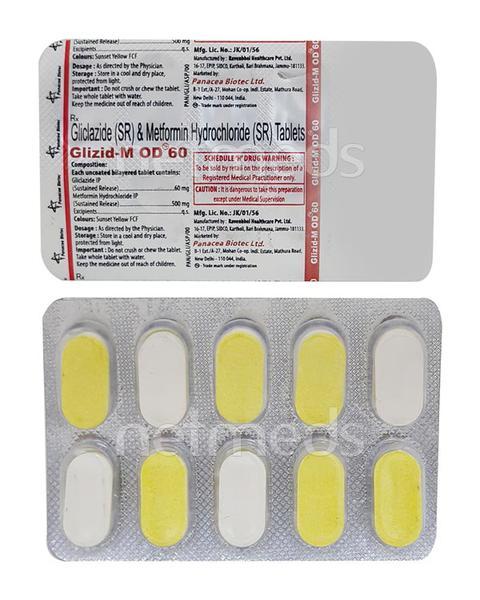 Glizid M OD 60mg Tablet 10'S