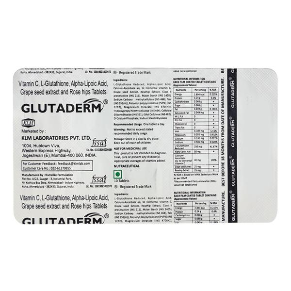 GLUTADERM Tablet 10's