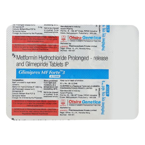 GLIMIPREX MF FORTE 3 Tablet 10's