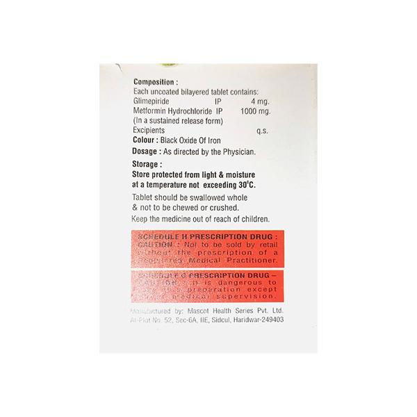 GLIDUM MF 4 1000 SR Tablet 10's