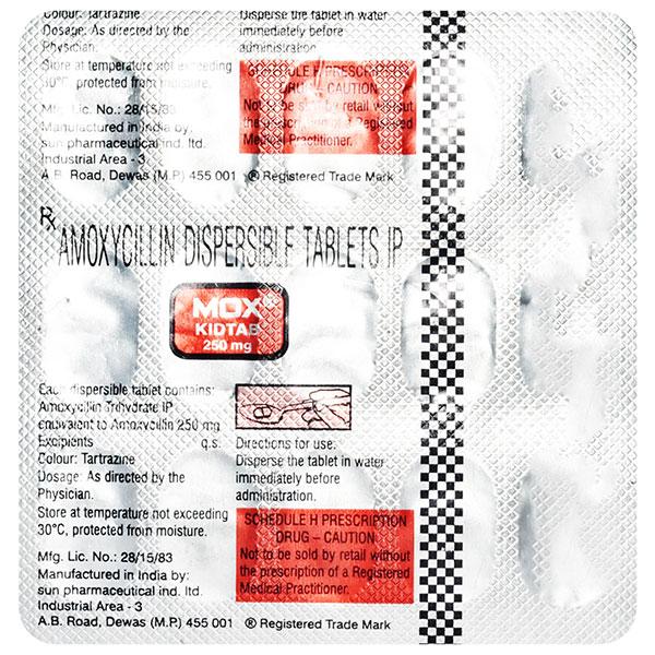 MOX Kidtab 250mg Tablet 15'S