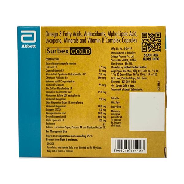 SURBEX GOLD Capsule 15's