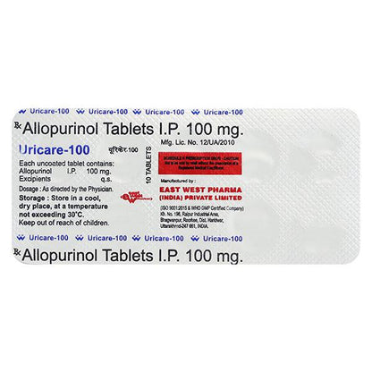 Uricare 100mg Tablet 10'S