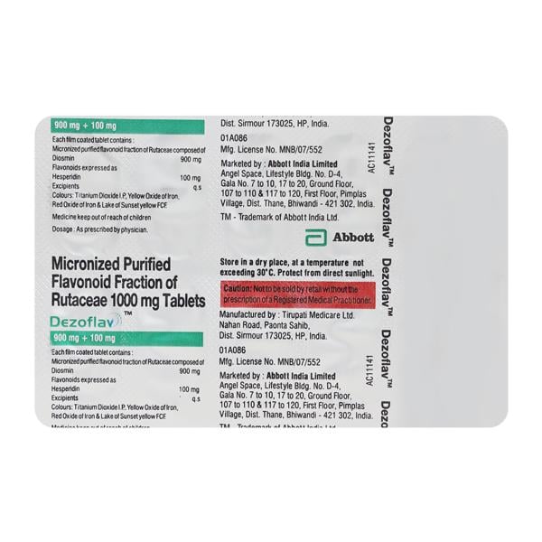 Dezoflav Tablet 10'S