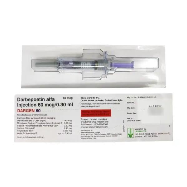 Dargen 60mcg Prefilled Syringe 1'S