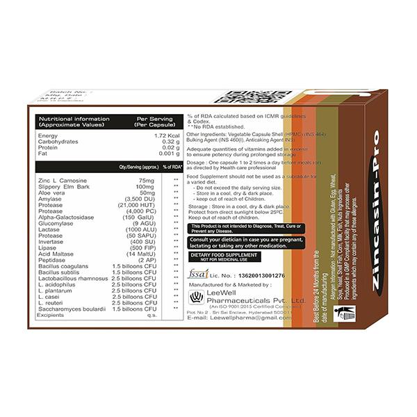 ZINCASIN PRO Capsule 15's