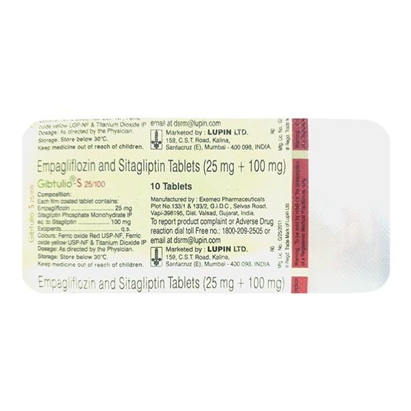 GIBTULIO S 25/100 Tablet 10's