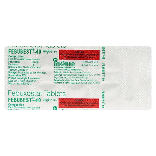 Febubest 40mg Tablet 10'S