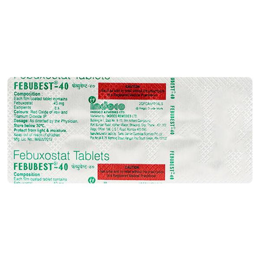 Febubest 40mg Tablet 10'S