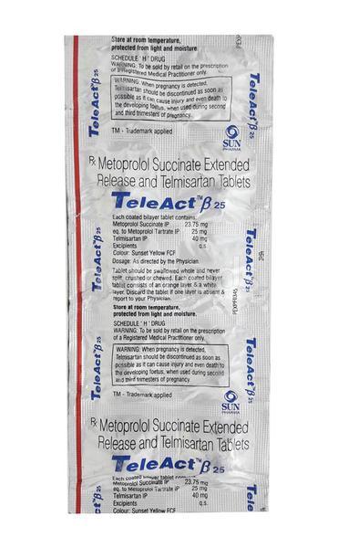 Teleact Beta 25mg Tablet 10'S