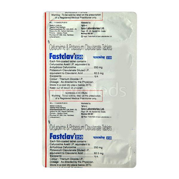 Fastclav 250mg Tablet 10'S
