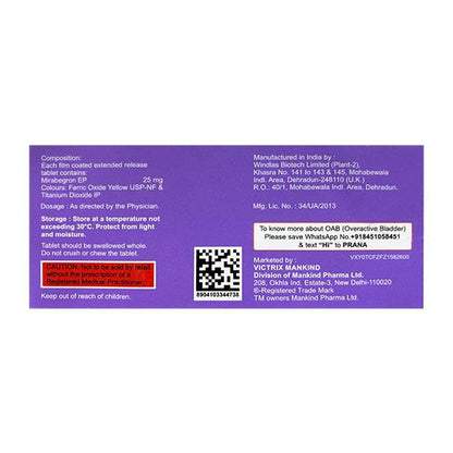 MIRABLAD 25 Tablet 10's