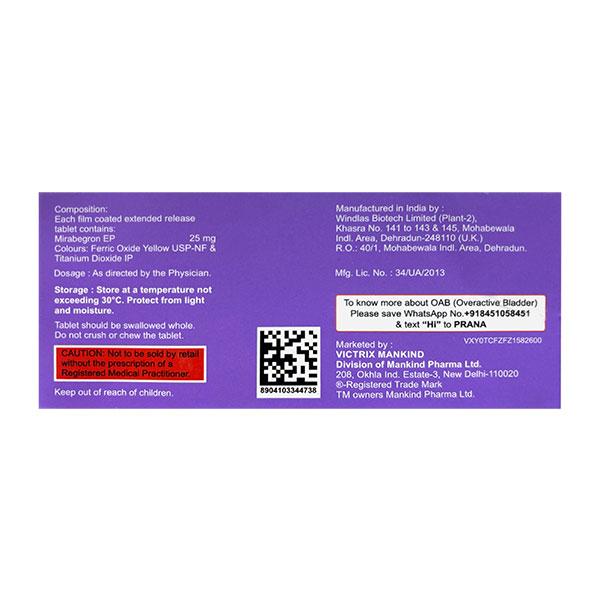 MIRABLAD 25 Tablet 10's