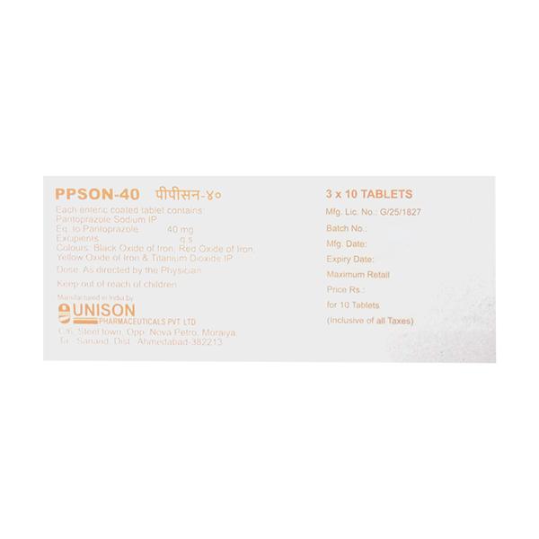 PPSON 40 Tablet 10's