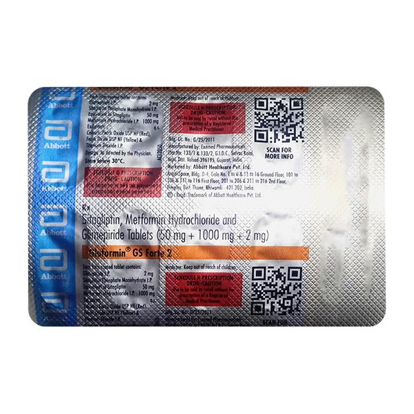 GLUFORMIN GS FORTE 2 Tablet 10's