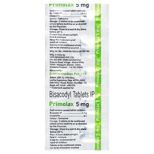 PRIMOLAX 5mg Tablet 10's