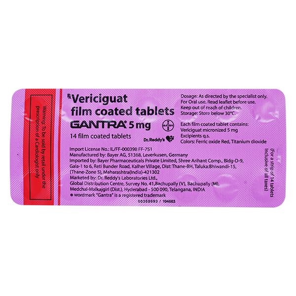 GANTRA 5mg Tablet 14's