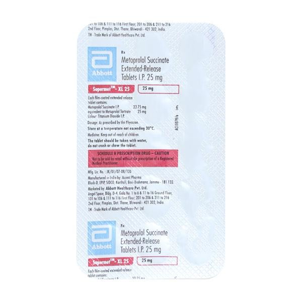 Supermet XL 25 Tablet 15's