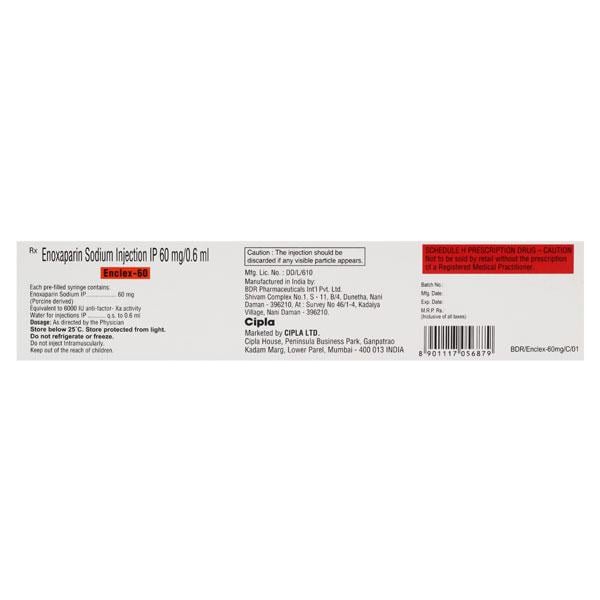 Enclex 60mg Injection(Pfs) 0.6ml