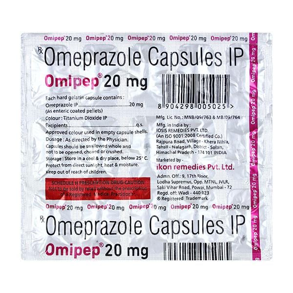 OMIPEP 20 Capsule 15's