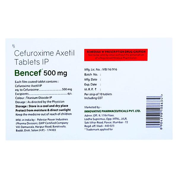 BENCEF 500 Tablet 10's