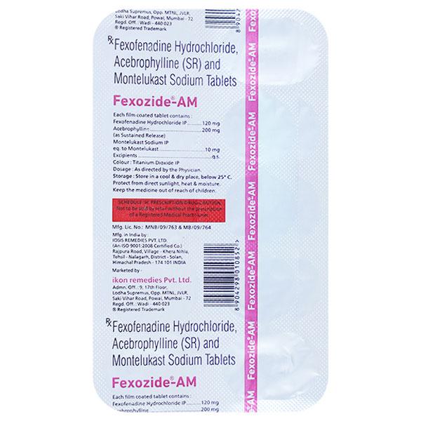 FEXOZIDE AM Tablet 10's