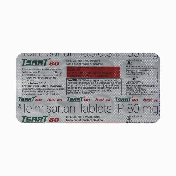 Tsart 80mg Tablet 10'S