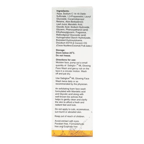 SABI GLOW ML Face Wash 100ml - Global Surgicals