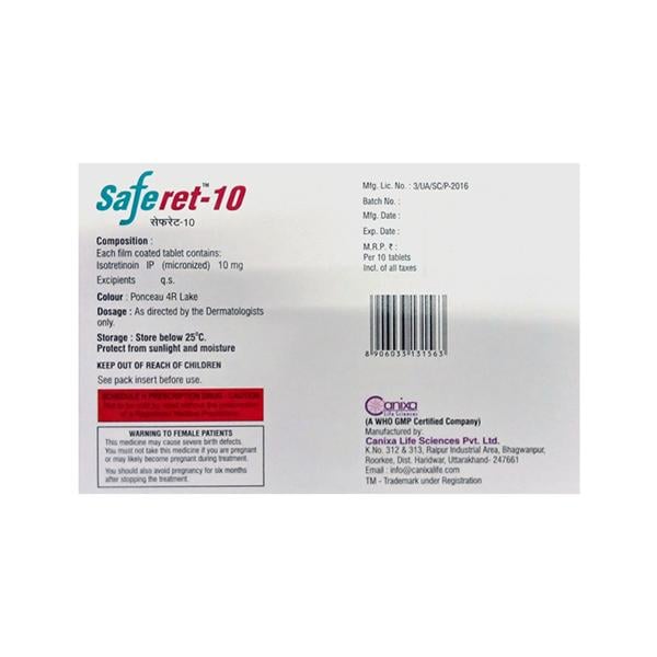 SAFERET 10 Tablet 10's - Global Surgicals