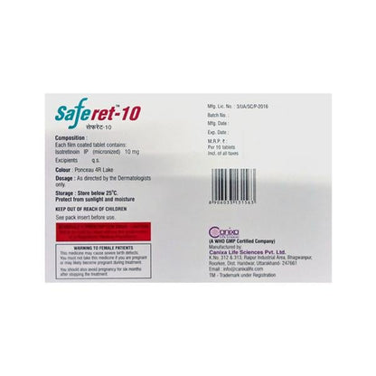 SAFERET 10 Tablet 10's - Global Surgicals