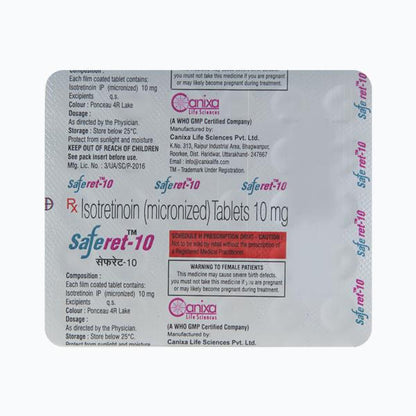 Saferet 10mg Tablet 30'S - Global Surgicals