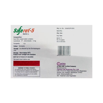 SAFERET 5 Tablet 10's - Global Surgicals