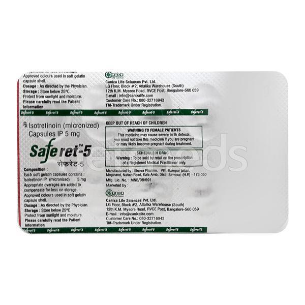 Saferet 5mg Capsule 10'S - Global Surgicals