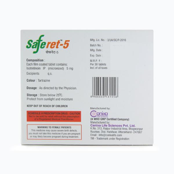 Saferet 5mg Tablet 30'S - Global Surgicals