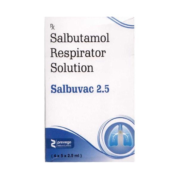 SALBUVAC 2.5 Respules 5X2.5ml - Global Surgicals