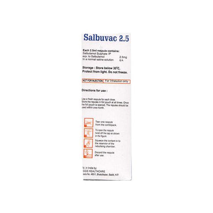 SALBUVAC 2.5 Respules 5X2.5ml - Global Surgicals