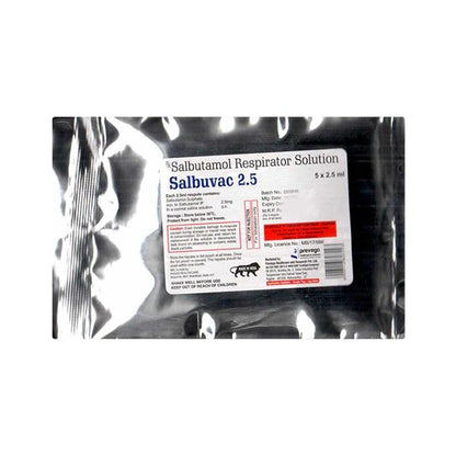 SALBUVAC 2.5 Respules 5X2.5ml - Global Surgicals
