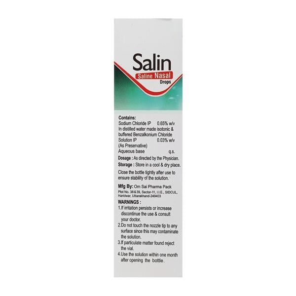 SALIN Nasal Drops 10ml - Global Surgicals