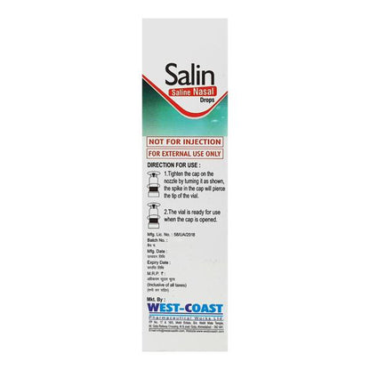 SALIN Nasal Drops 10ml - Global Surgicals