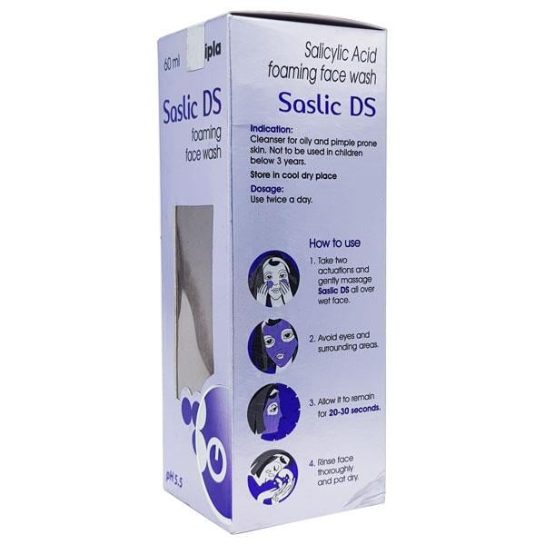 Saslic DS Face Wash Foam 60ml - Global Surgicals