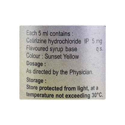 Satrin Syrup 60ml - Global Surgicals