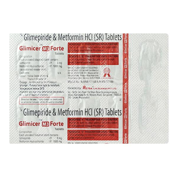 GLIMICER M3 FORTE Tablet 10's