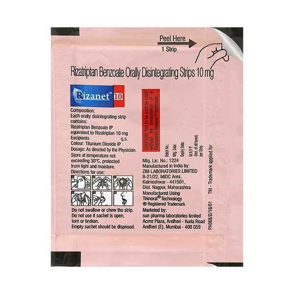 Rizanet 10mg Oral Disintegrating Strips 1'S
